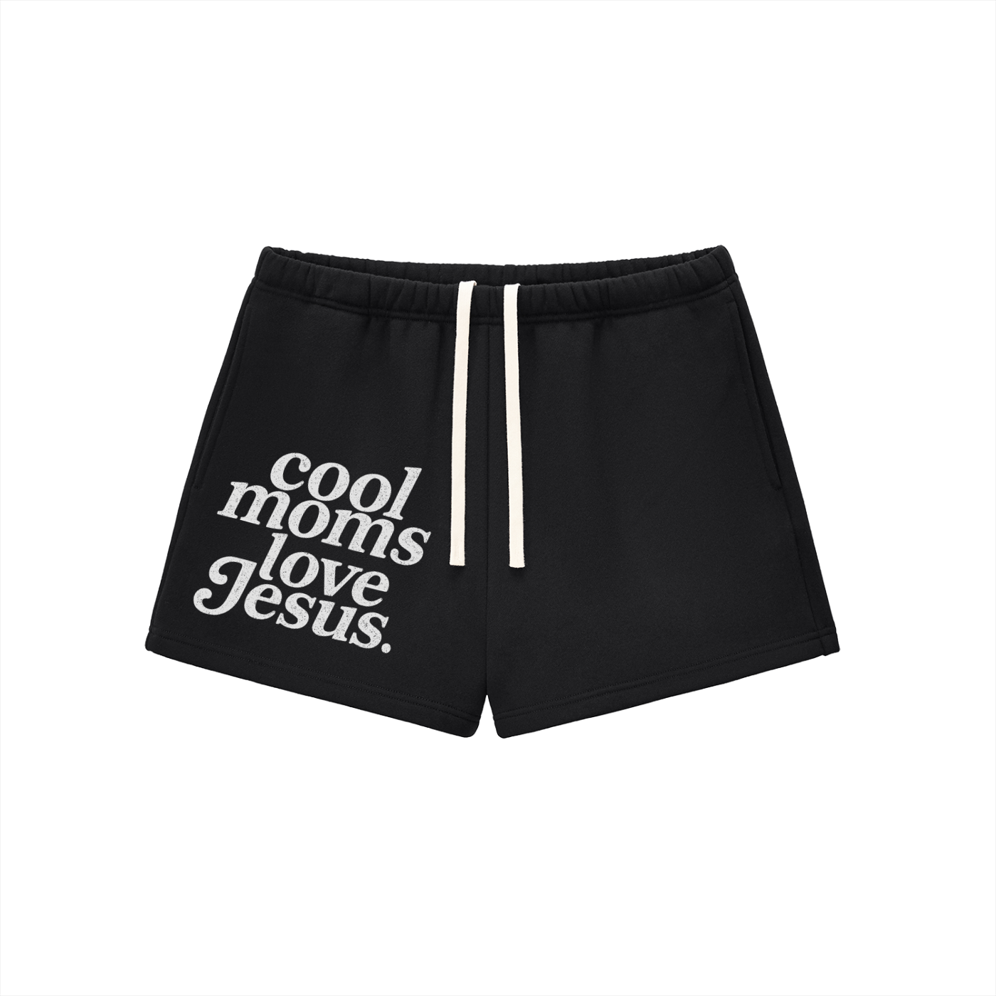 "Cool Moms Love Jesus" Essential Fleece Drawstring Sweatshorts