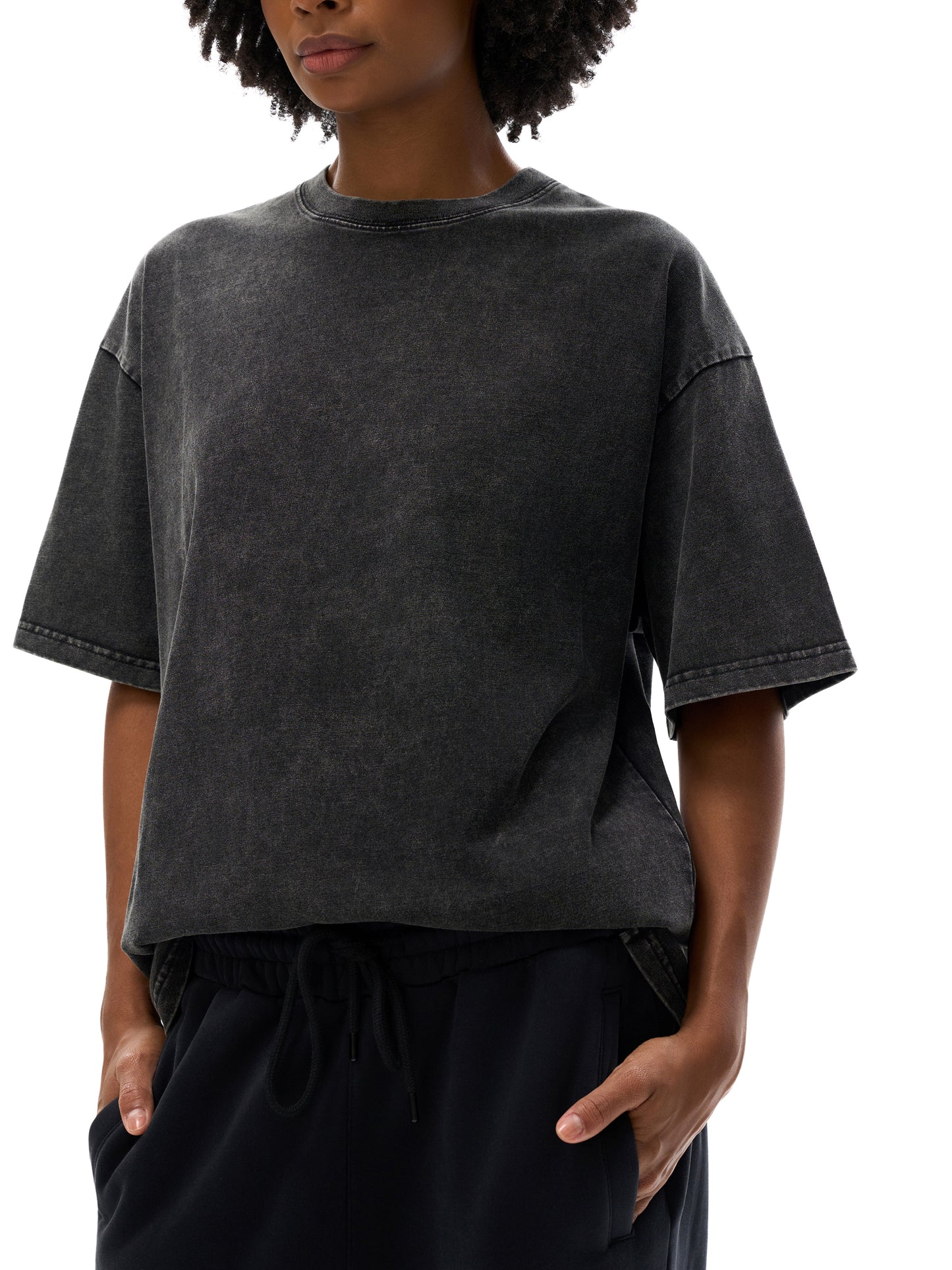 "A Game So Fine It's Played On Diamonds" Snow Washed Oversized Cotton Tee