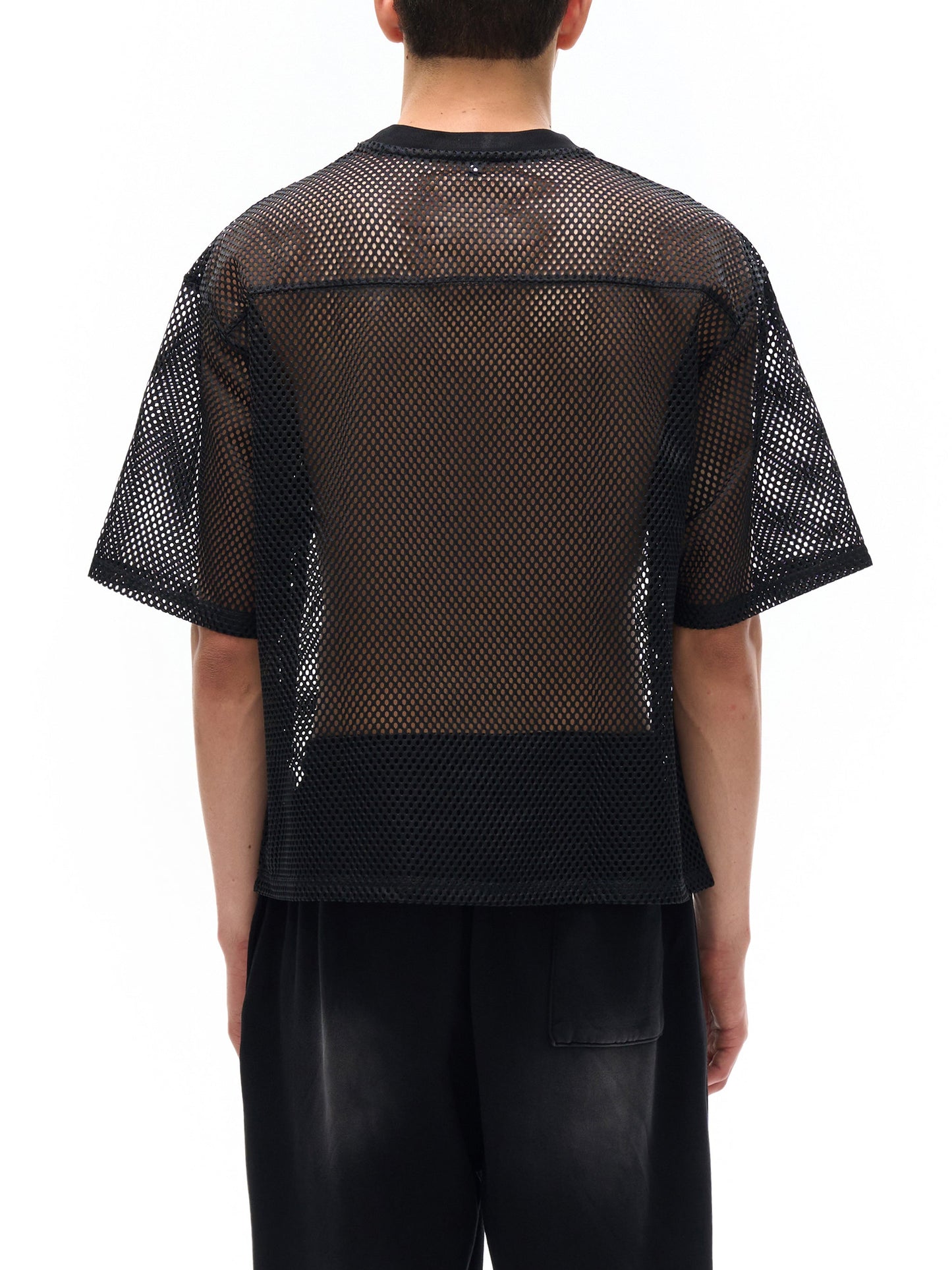 "Floral Glove" See-Through Boxy Net Tee
