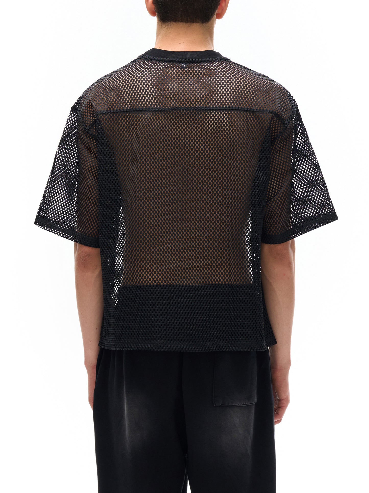 "Baseball Dudes" See-Through Boxy Net Top