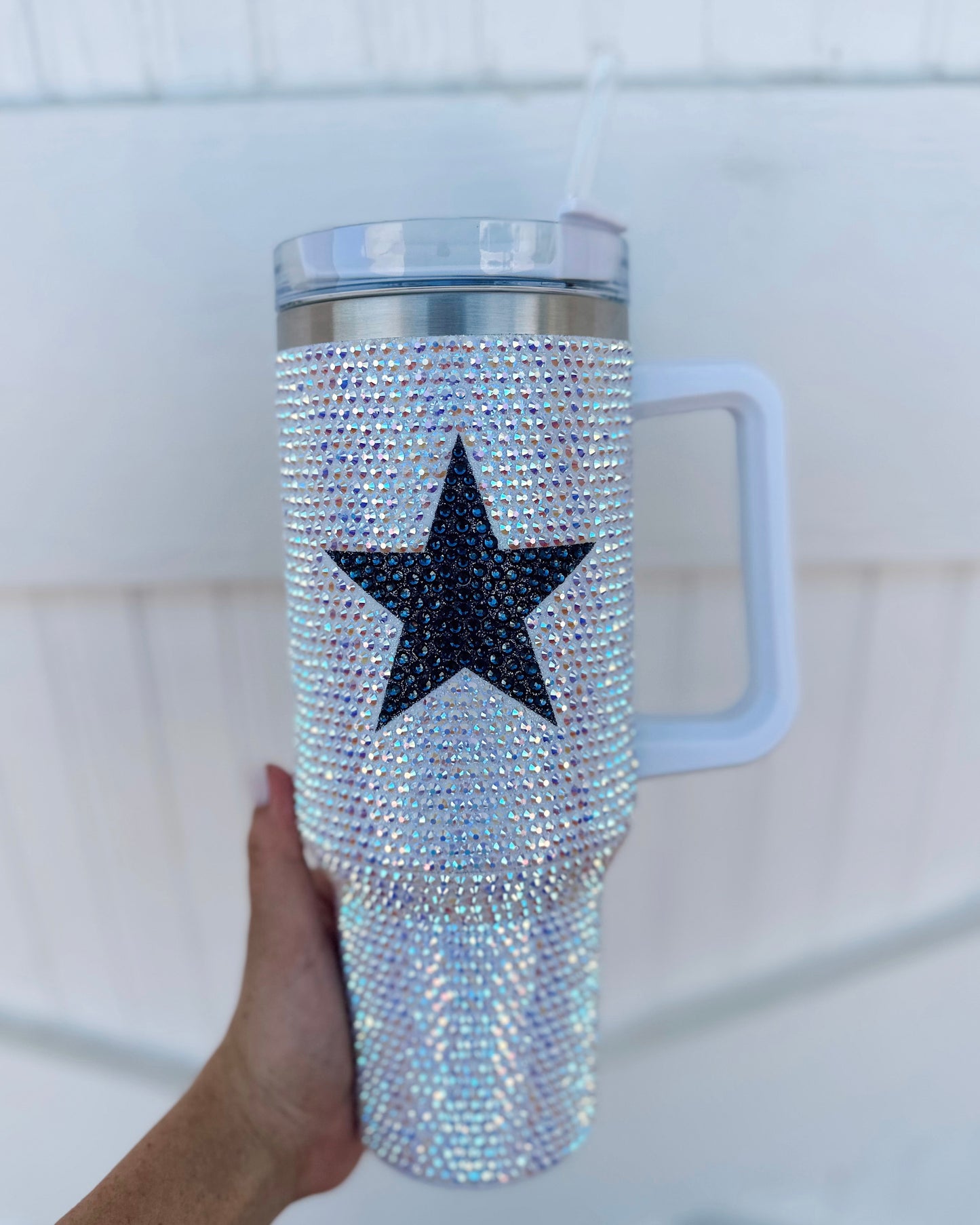 Crystal Navy Star Tumbler (Pre-Order Ships 9/30) - Live Love Gameday®