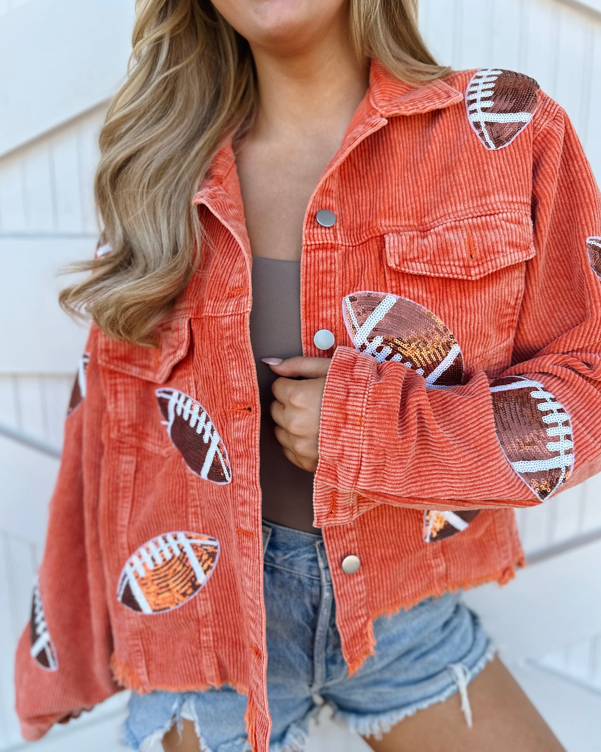 Baseball Red Corduroy Jacket (Ships Approx. 11/30) - Live Love
