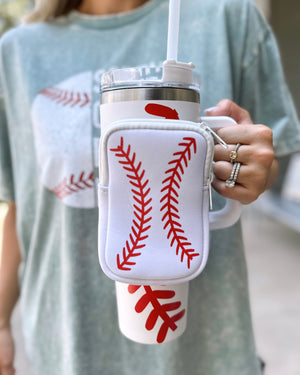 Baseball 40 Oz. Tumbler With Pouch (Pre-Order Ships Approx. 7/14) - Live Love Gameday®