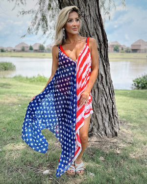 Patriotic Swimsuit Coverup - Live Love Gameday®
