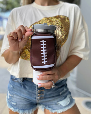 Football Pouch For Tumbler - Live Love Gameday®