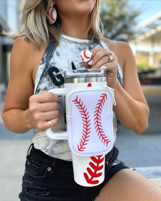 Baseball Tumbler Straw Topper - Live Love Gameday®