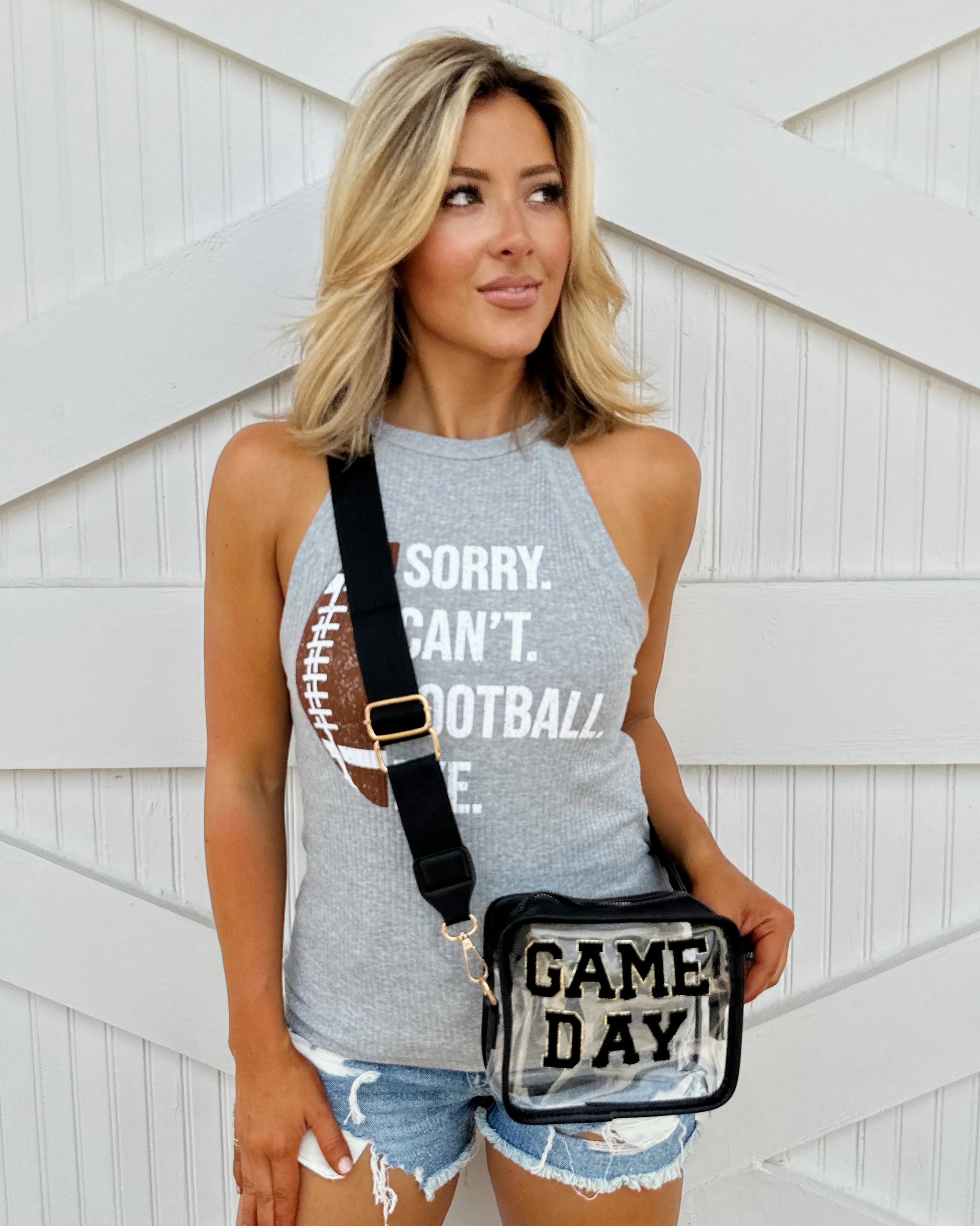 Game Day Clear Bag, Stadium Approved Bags, Clear Crossbody Game Day Bag