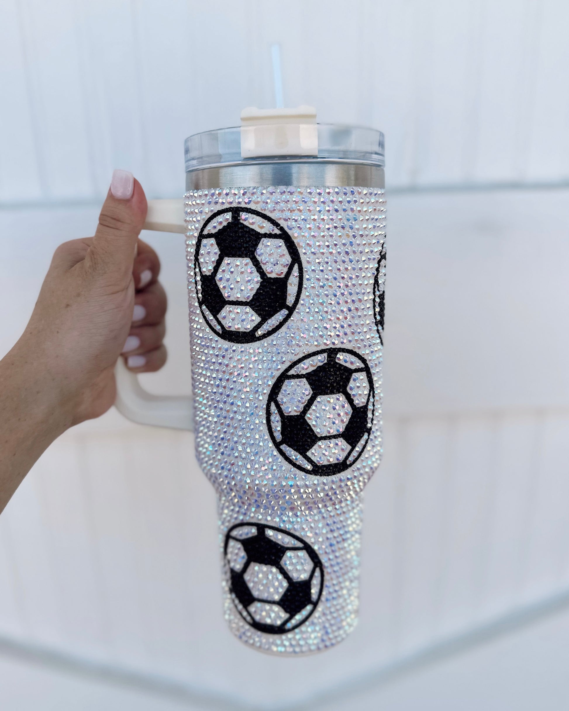 Crystal Soccer Tumbler (Pre-Order Ships 9/30) - Live Love Gameday®