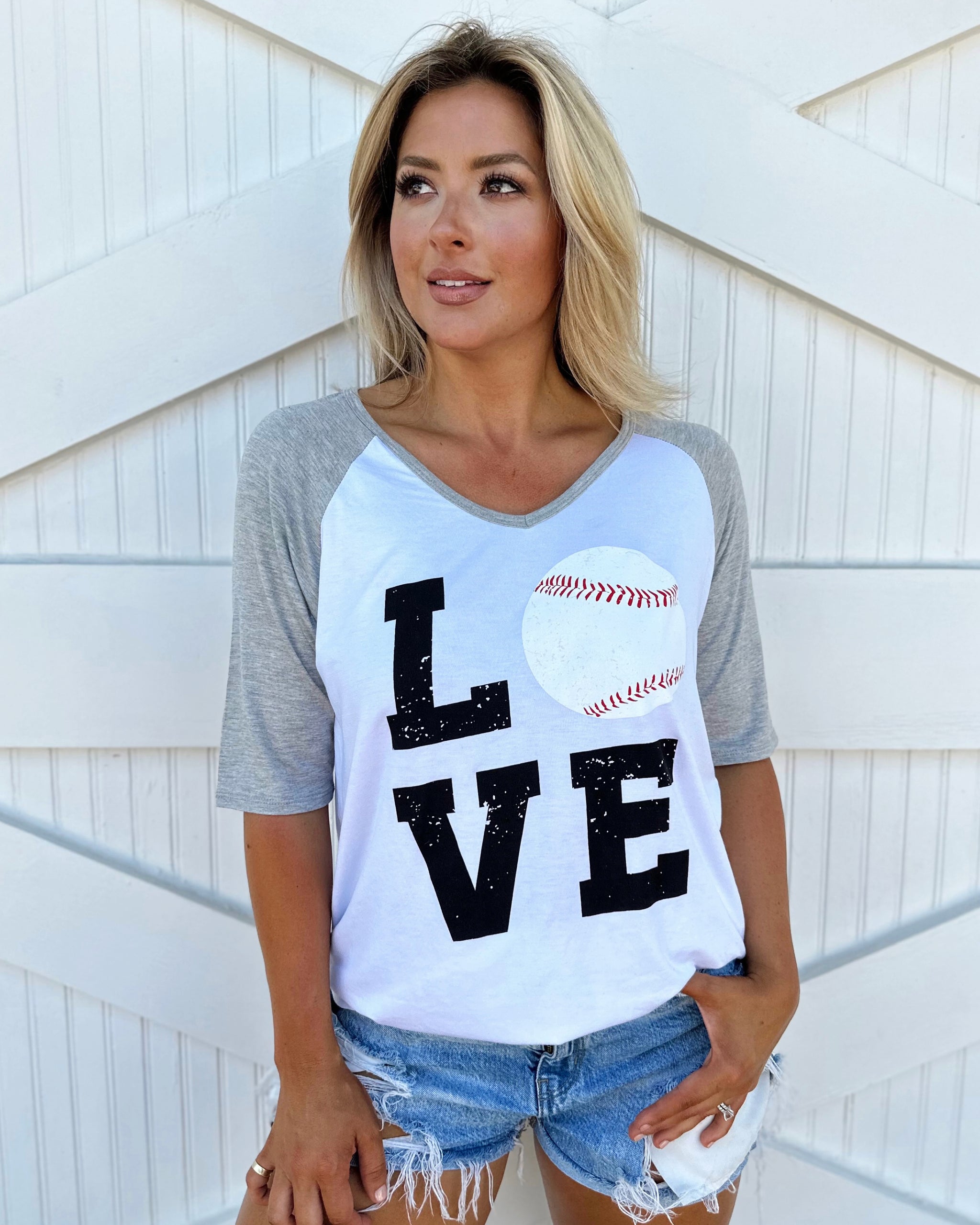 I Love Baseball | Yankees | Women's T-Shirt Heather Grey / L