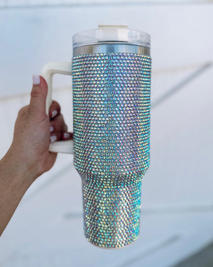 Crystal Silver Iridescent Tumbler (Pre-Order Ships 9/1) - Live Love Gameday®