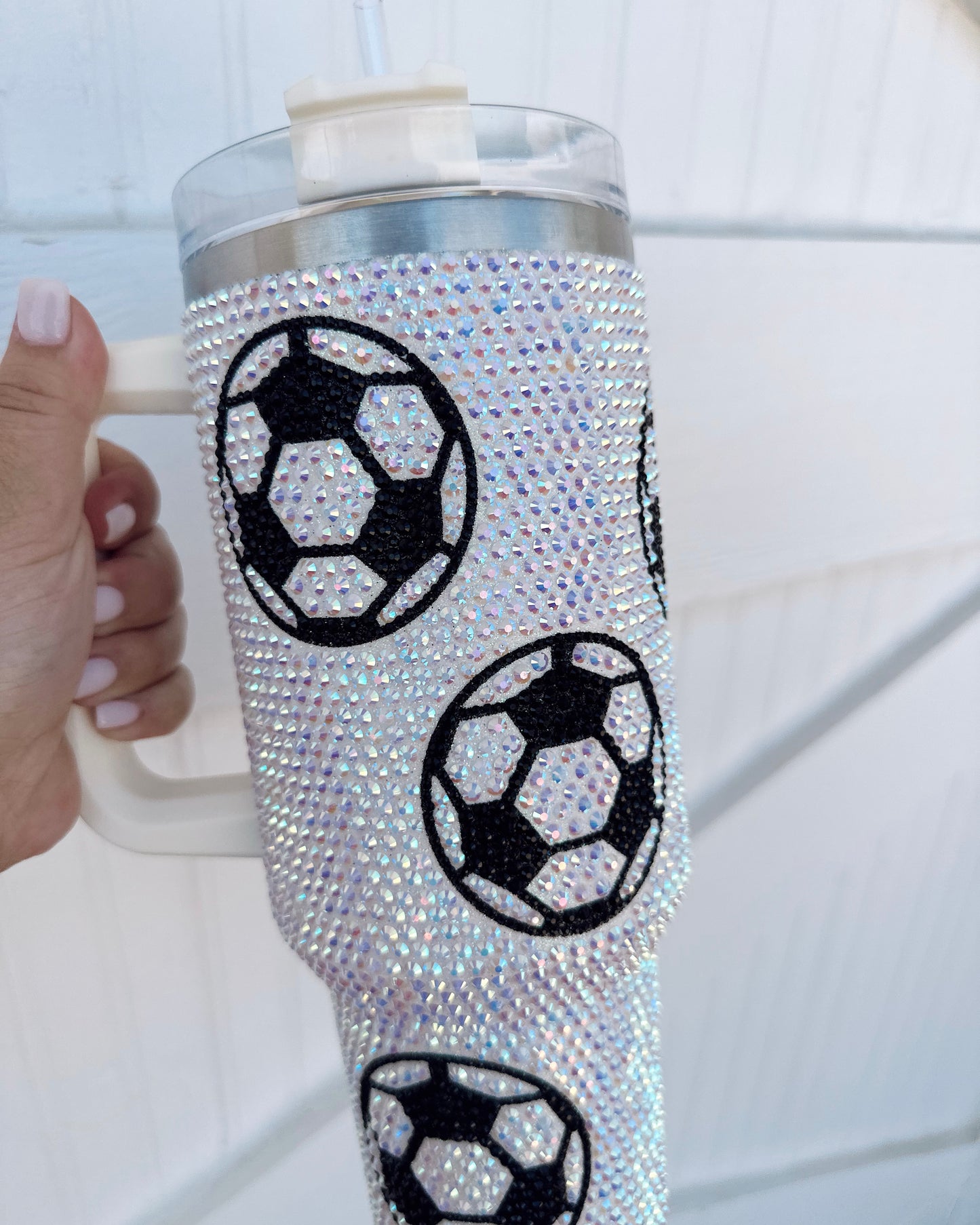 Crystal Soccer Tumbler (Pre-Order Ships 9/30) - Live Love Gameday®