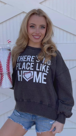 Cozy “There’s No Place Like Home” Cropped Pullover