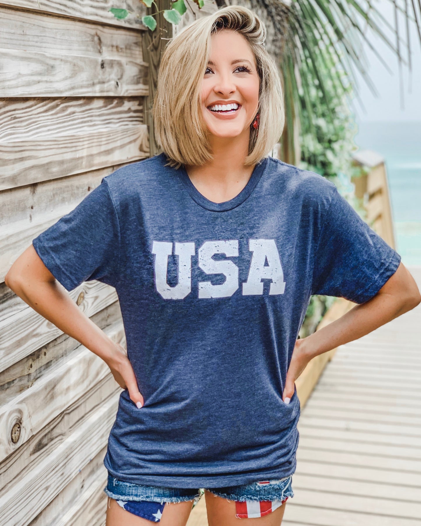 Unisex USA Navy Tee - Live Love Gameday®