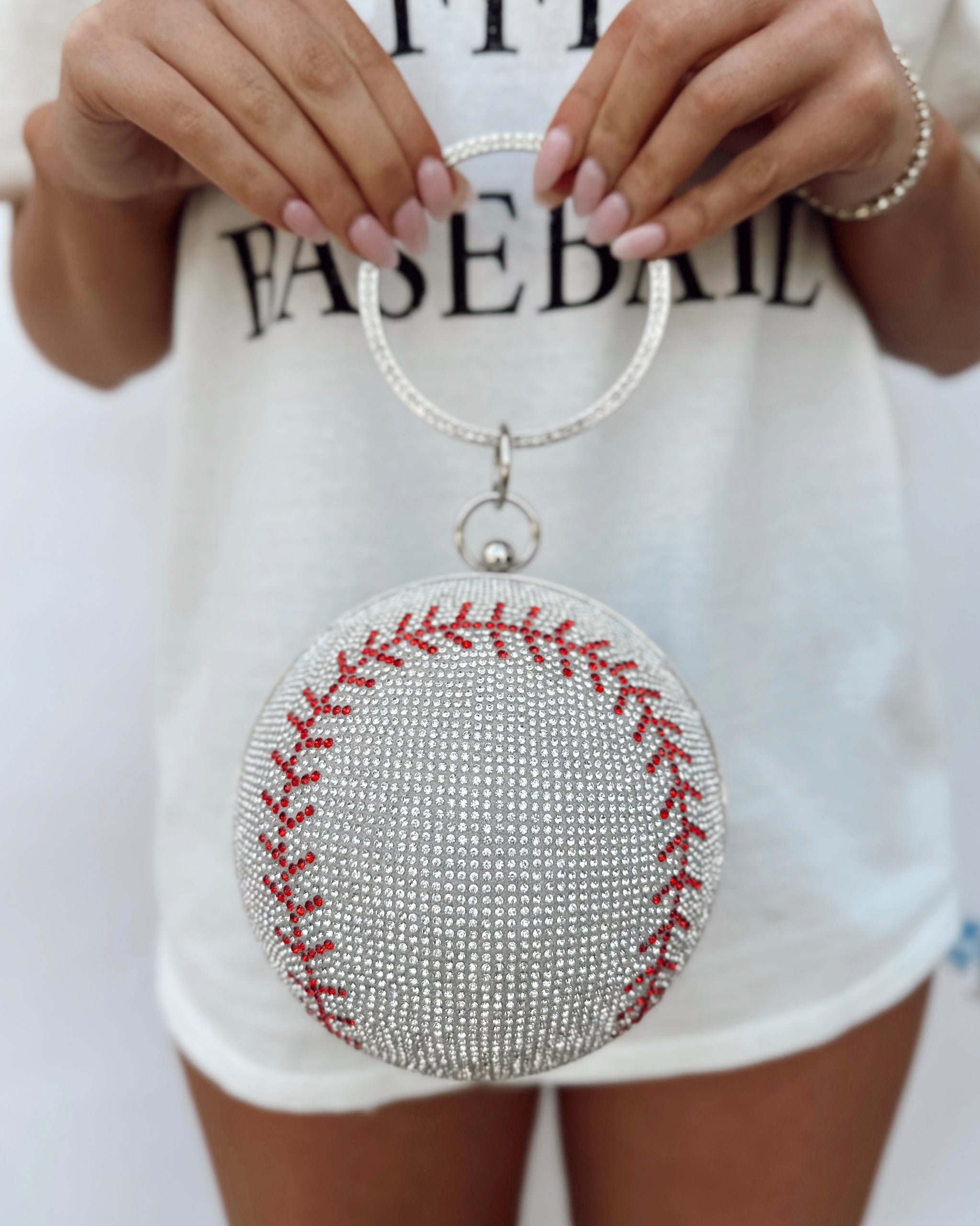 Baseball Straw Charm