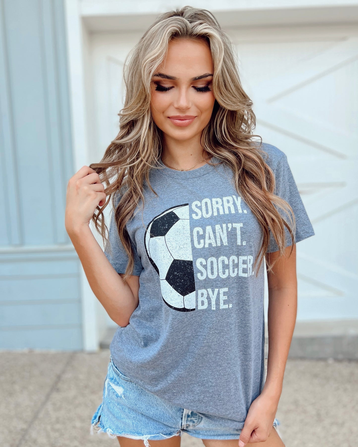 Sorry. Can’t. SOCCER. Bye. Unisex Comfy Tee - Live Love Gameday®