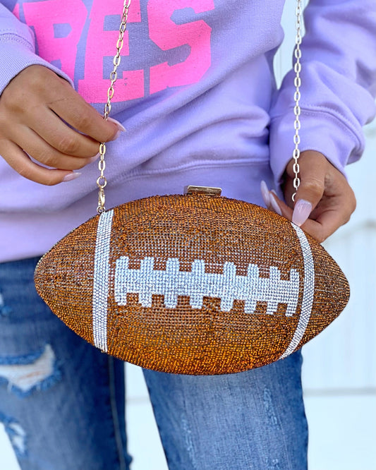 Crystal Brown Football Purse - Live Love Gameday®