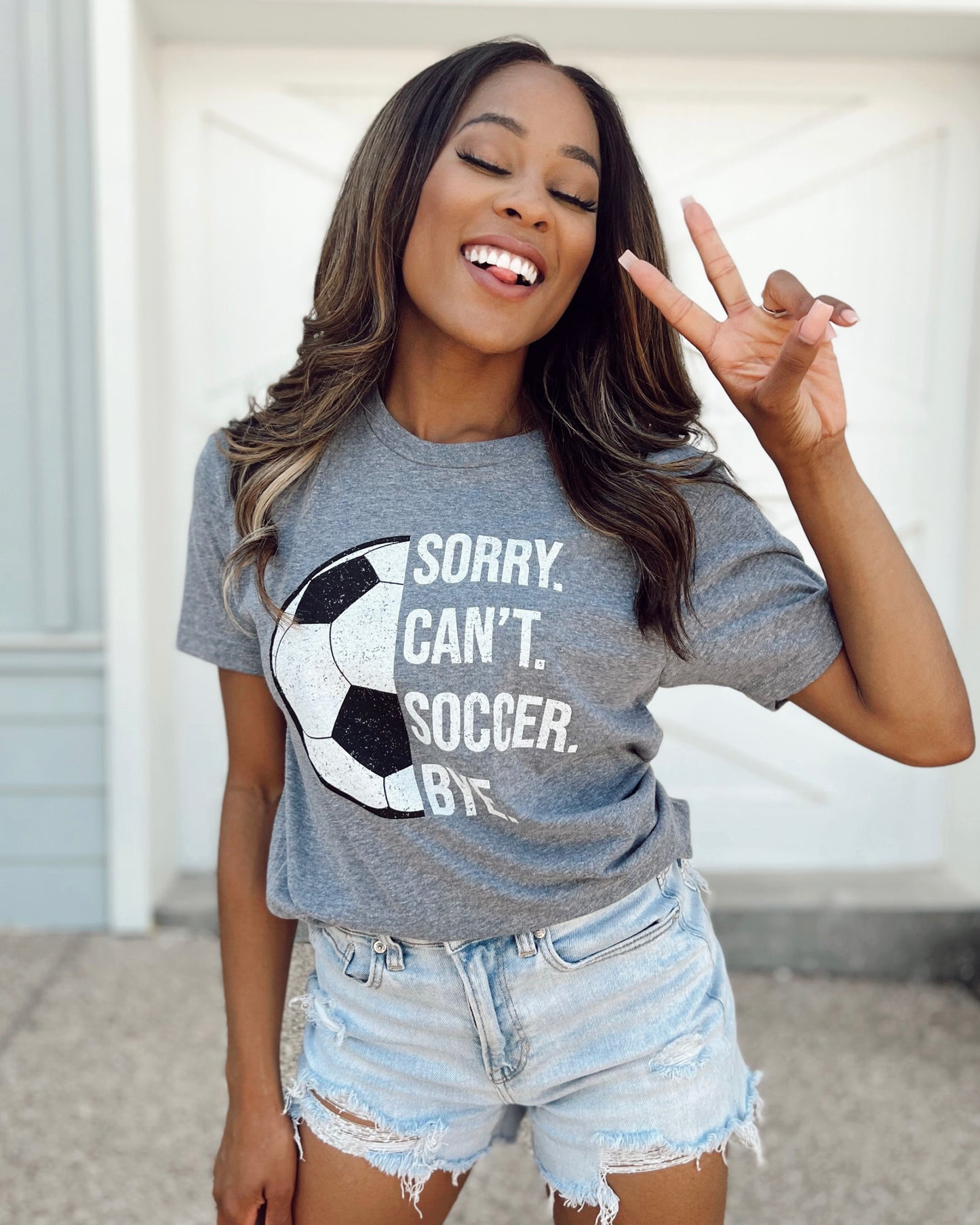 Sorry. Can’t. SOCCER. Bye. Unisex Comfy Tee - Live Love Gameday®