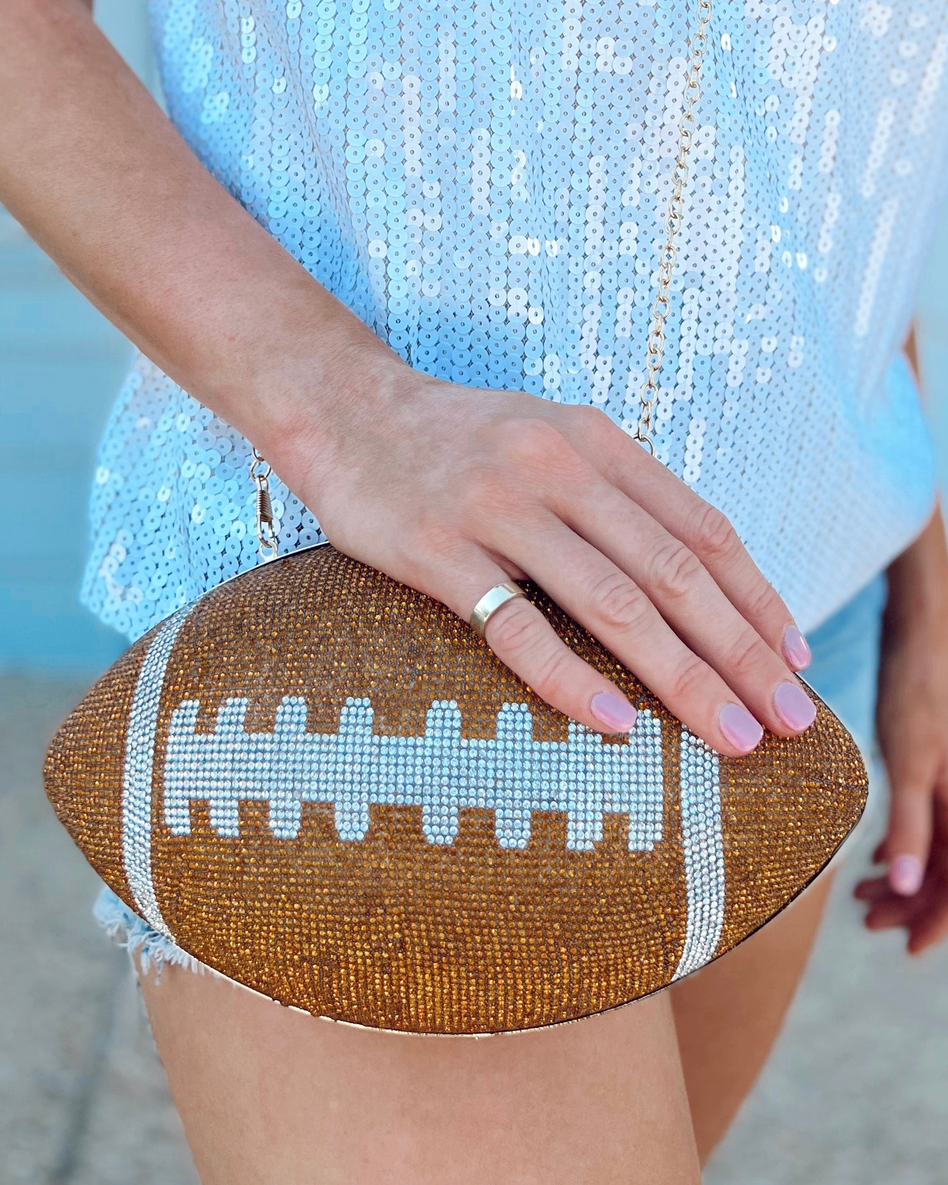 Bling Soccer Crystal Clutch - Bags and purses
