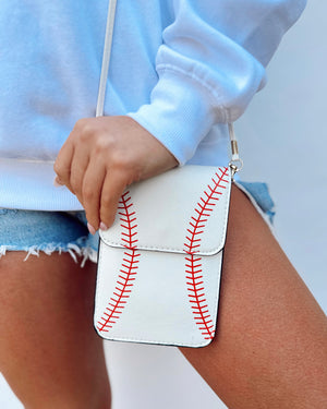 Baseball Crossbody With Cellphone Texting Pouch - Live Love Gameday®