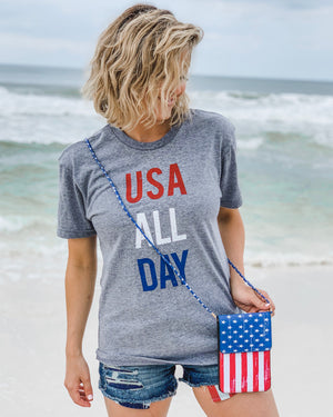 USA All Day Unisex Tee - Live Love Gameday®