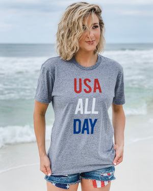 USA All Day Unisex Tee - Live Love Gameday®